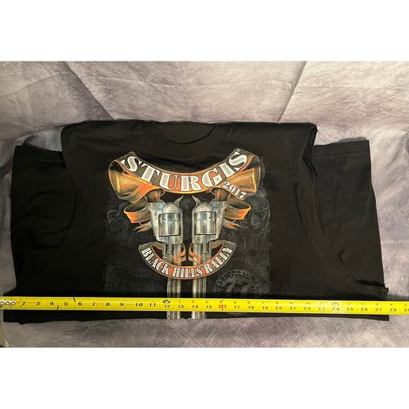 Sturgis 2017 Black Hills Rally Cutoff Tank Top Men’s 3XL Motorcycles Graphic Tee - Picture 5 of 6